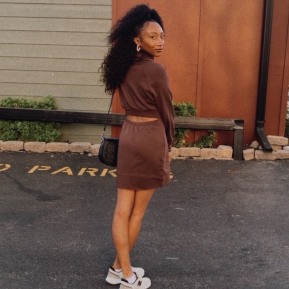 Naked Wardrobe brown sweater dress - Picture 2 of 2